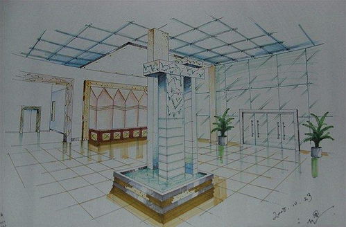 30平米辦公室手繪墻效果圖